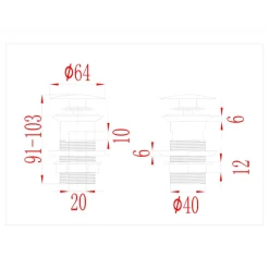 vidaXL Afvoer pop-up met overloop 6,4x6,4x9,1 cm grijs