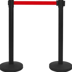 vidaXL Afzetpaal met band staal zwart