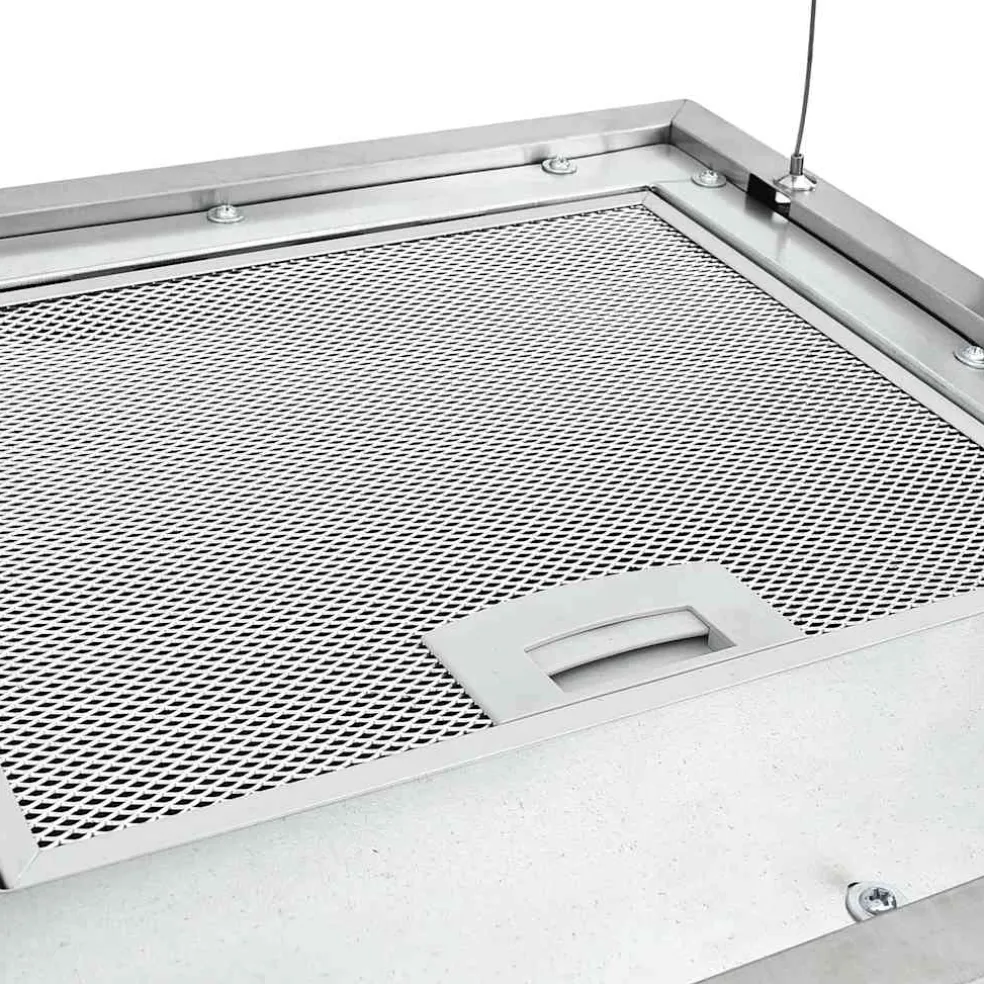 vidaXL Afzuigkap hangend met aanraaksensor LCD 37 cm roestvrij staal
