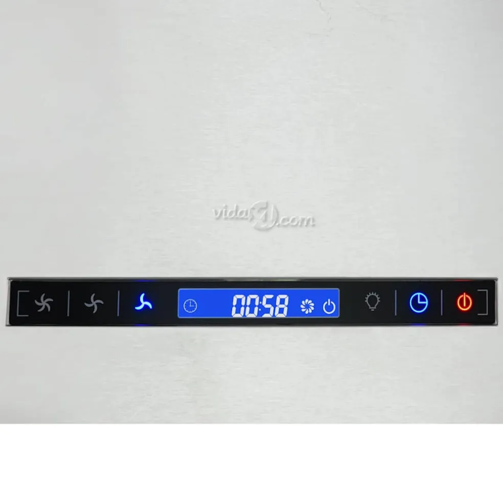 vidaXL Afzuigkap hangend met aanraaksensor LCD 37 cm roestvrij staal