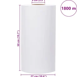 vidaXL Agrarische stretchfilm 25 μm 50 cm x 1800 m wit