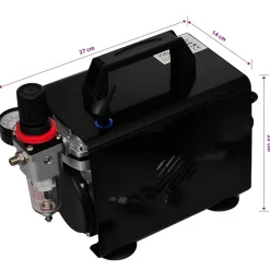 vidaXL Airbrush compressorset met 3 pistolen