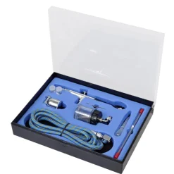 vidaXL Airbrush set met glazen beker 0,2 / 0,3 / 0,5 mm mondstukken