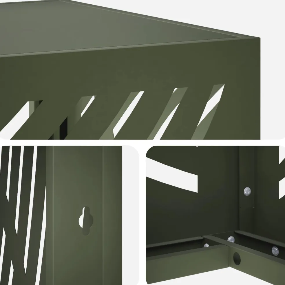 vidaXL Airconditioner hoes Olijfgroen 90 x 40 x 60 cm Staal