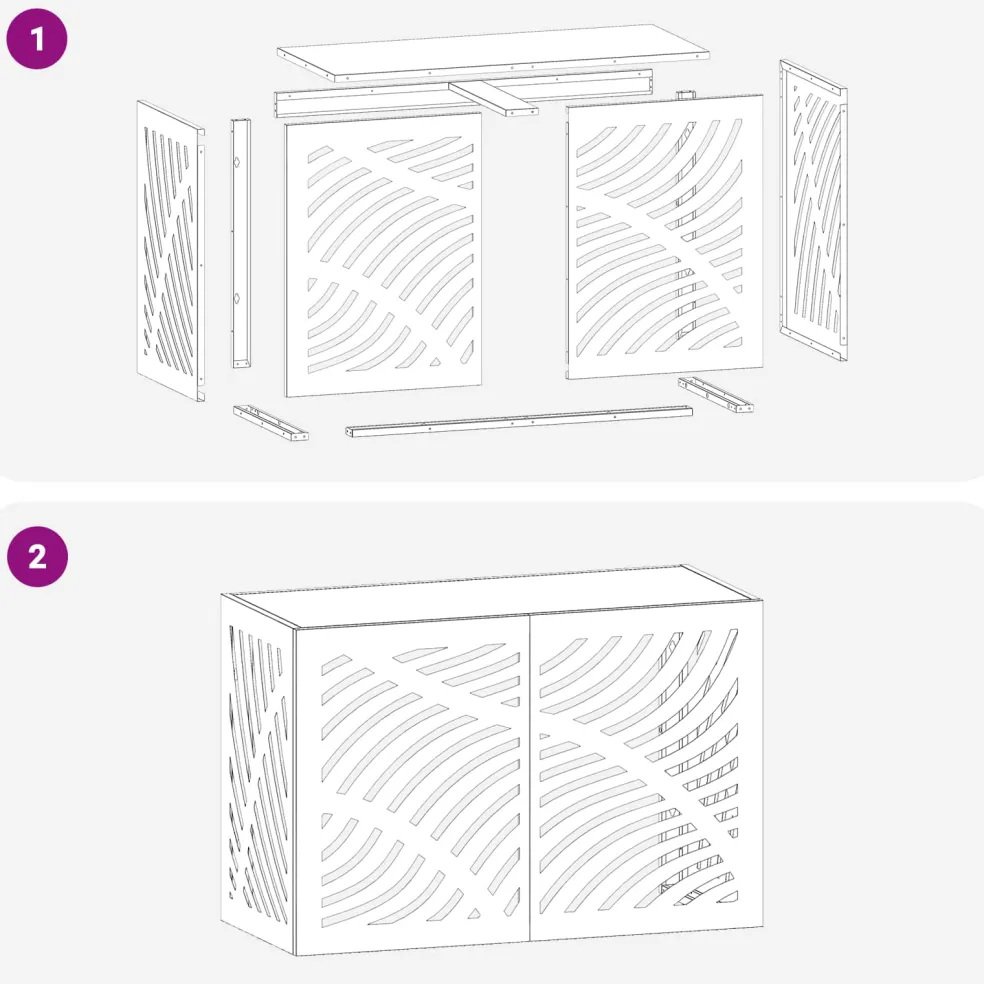 vidaXL Airconditioner hoes Olijfgroen 90 x 40 x 60 cm Staal