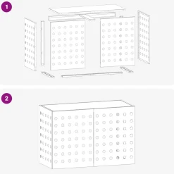 vidaXL Airconditioner hoes Olijfgroen 90 x 40 x 60 cm Staal