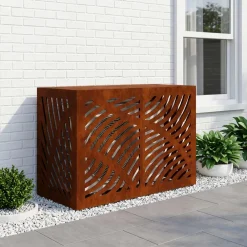 vidaXL Airconditioner hoes Roestkleurig 90 x 40 x 60 cm weervast staal