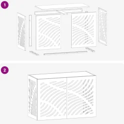 vidaXL Airconditioner hoes Roestkleurig 90 x 40 x 60 cm weervast staal