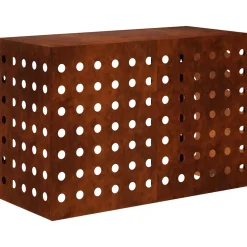 vidaXL Airconditioner hoes Roestkleurig 90 x 40 x 60 cm weervast staal