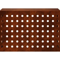 vidaXL Airconditioner hoes Roestkleurig 90 x 40 x 60 cm weervast staal