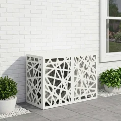 vidaXL Airconditioner hoes Wit 90 x 40 x 60 cm Staal