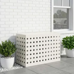 vidaXL Airconditioner hoes Wit 90 x 40 x 60 cm Staal