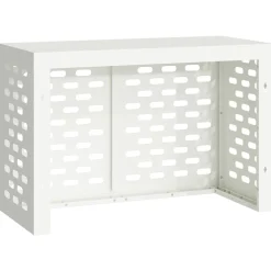 vidaXL Airconditioner hoes Wit 90 x 40 x 60 cm Staal
