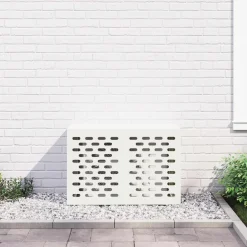 vidaXL Airconditioner hoes Wit 90 x 40 x 60 cm Staal