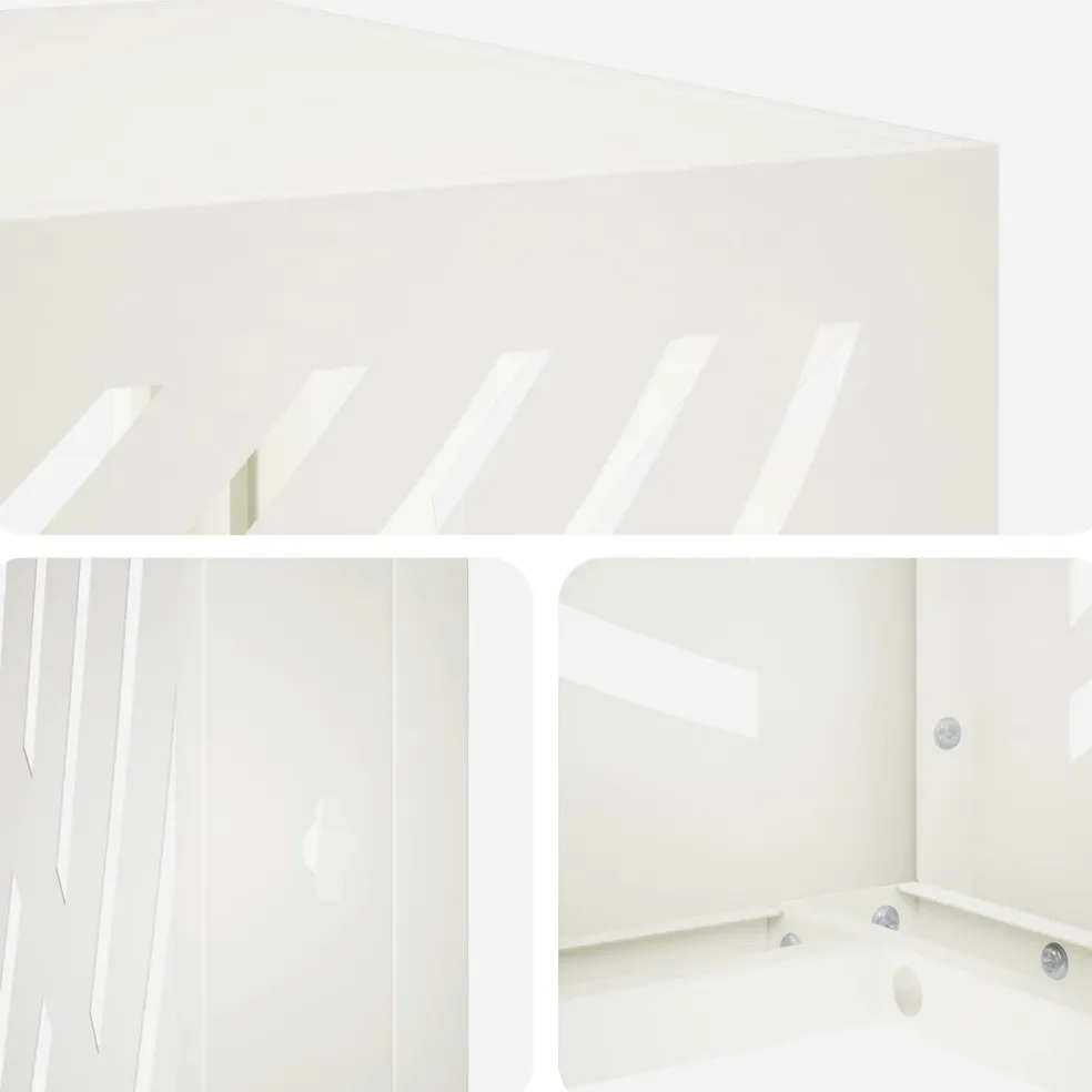 vidaXL Airconditioner hoes Wit 110 x 50 x 105 cm Staal