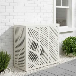 vidaXL Airconditioner hoes Wit 110 x 50 x 105 cm Staal