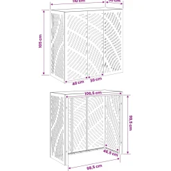 vidaXL Airconditioner hoes Wit 110 x 50 x 105 cm Staal