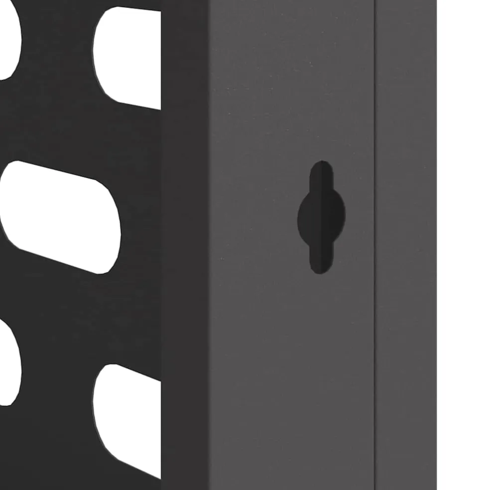 vidaXL Airconditioner hoes Zwart 90 x 40 x 60 cm Staal