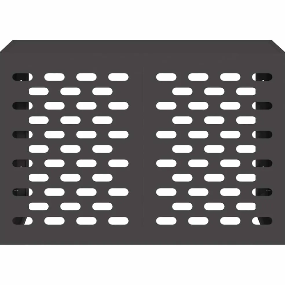 vidaXL Airconditioner hoes Zwart 90 x 40 x 60 cm Staal