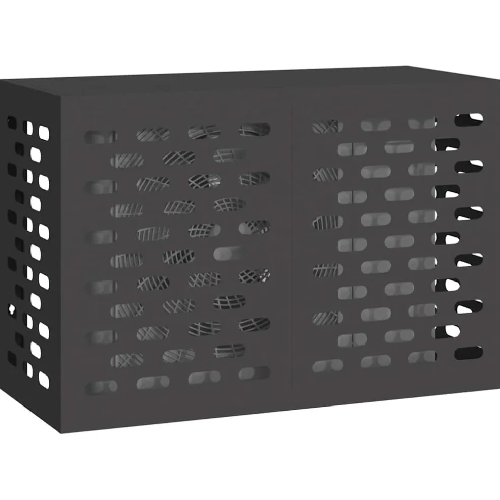 vidaXL Airconditioner hoes Zwart 90 x 40 x 60 cm Staal