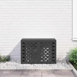 vidaXL Airconditioner hoes Zwart 90 x 40 x 60 cm Staal