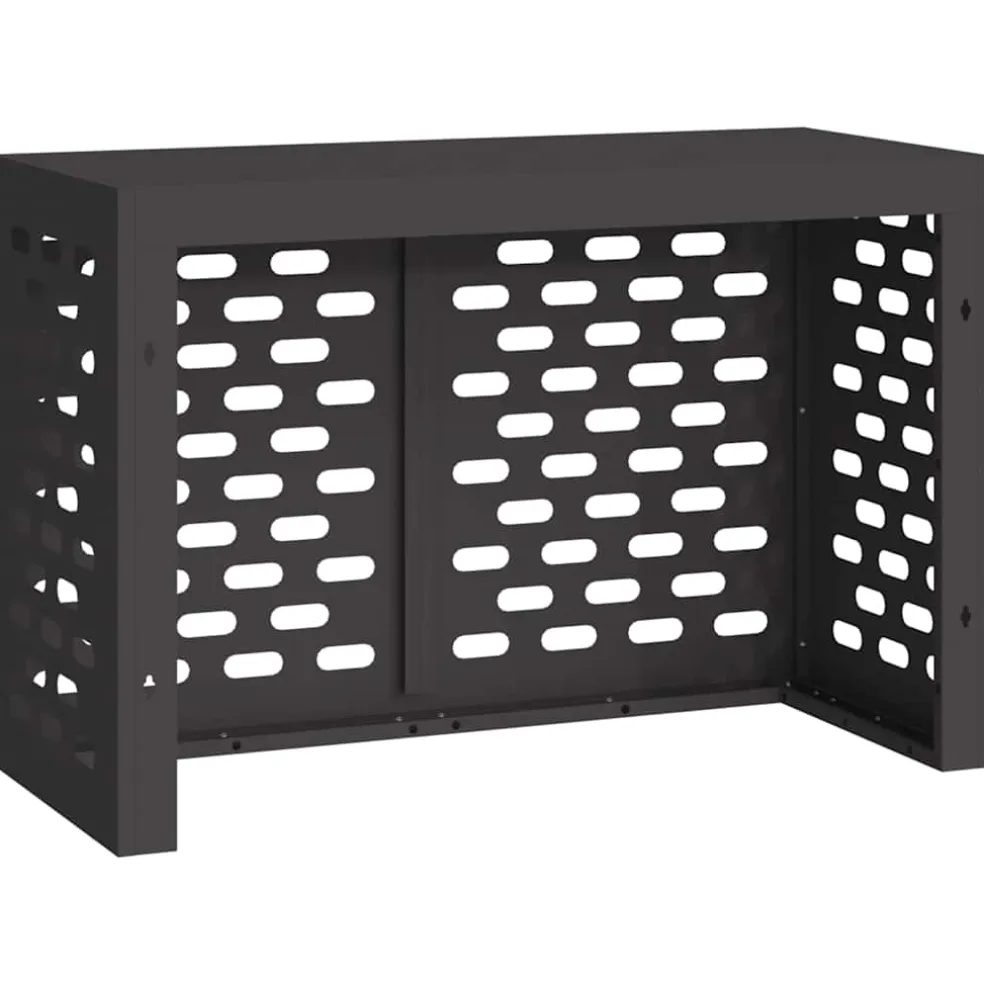 vidaXL Airconditioner hoes Zwart 90 x 40 x 60 cm Staal