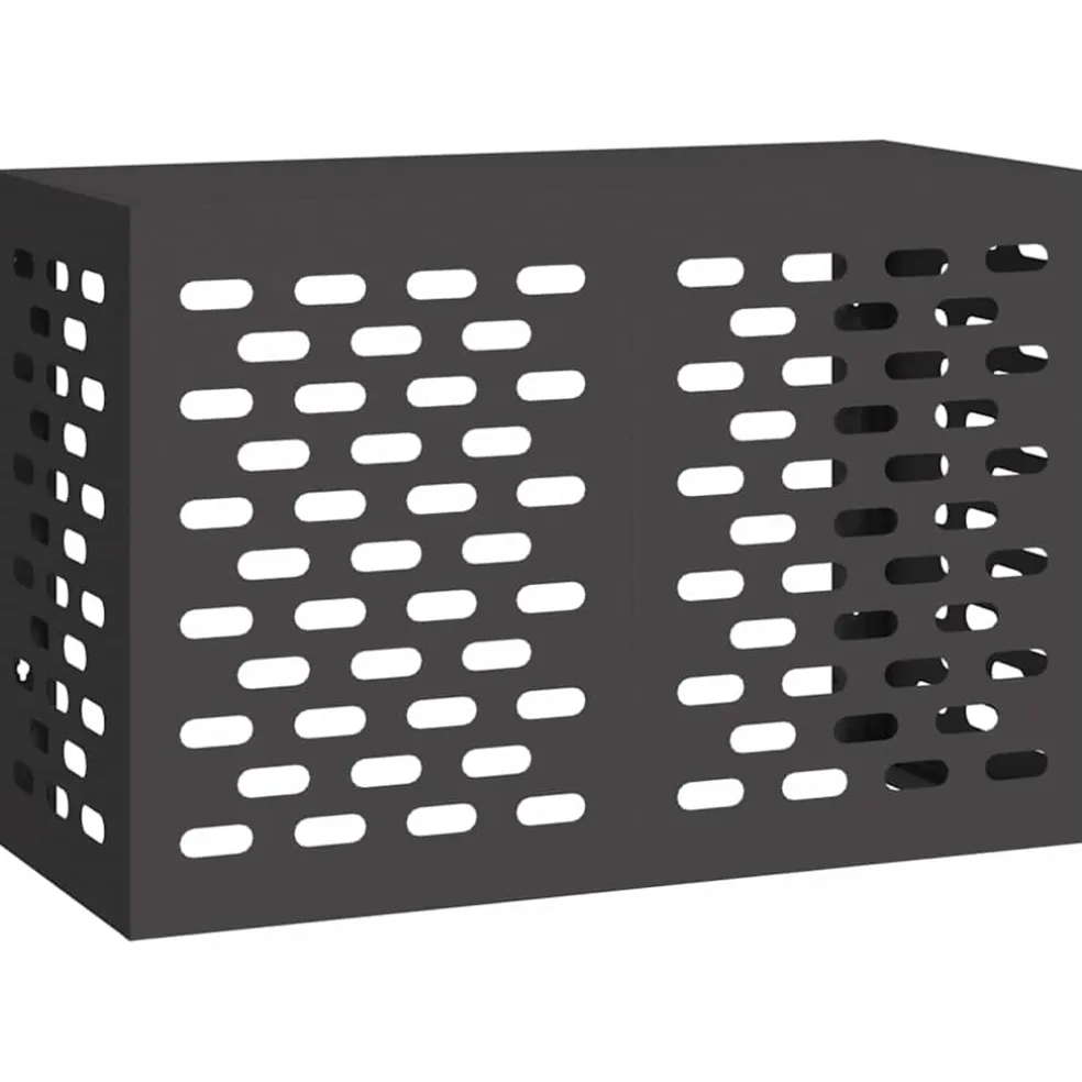 vidaXL Airconditioner hoes Zwart 90 x 40 x 60 cm Staal