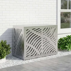 vidaXL Airconditioner hoes zilver 90 x 40 x 60 cm Gegalvaniseerd staal