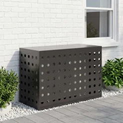 vidaXL Airconditioner hoes Zwart 90 x 40 x 60 cm Staal