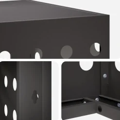 vidaXL Airconditioner hoes Zwart 90 x 40 x 60 cm Staal