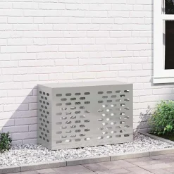vidaXL Airconditioner hoes zilver 90 x 40 x 60 cm Roestvrij staal