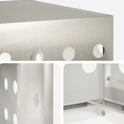 vidaXL Airconditioner hoes zilver 90 x 40 x 60 cm Roestvrij staal