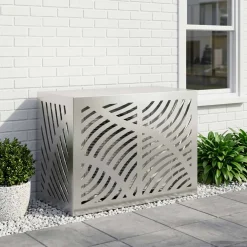 vidaXL Airconditioner hoes zilver 90 x 40 x 60 cm Roestvrij staal