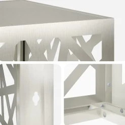 vidaXL Airconditioner hoes zilver 90 x 40 x 60 cm Roestvrij staal