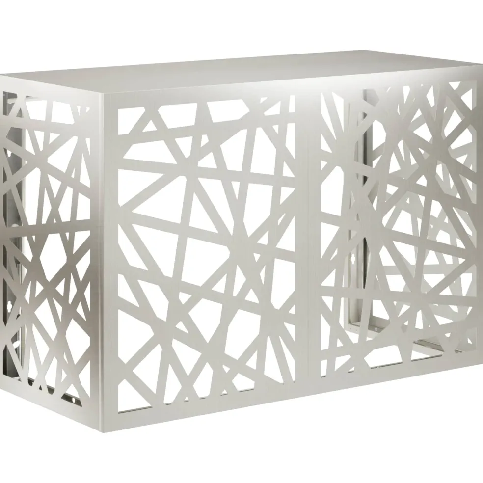 vidaXL Airconditioner hoes zilver 90 x 40 x 60 cm Roestvrij staal