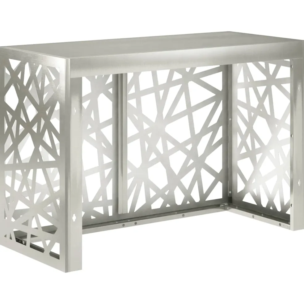 vidaXL Airconditioner hoes zilver 90 x 40 x 60 cm Roestvrij staal