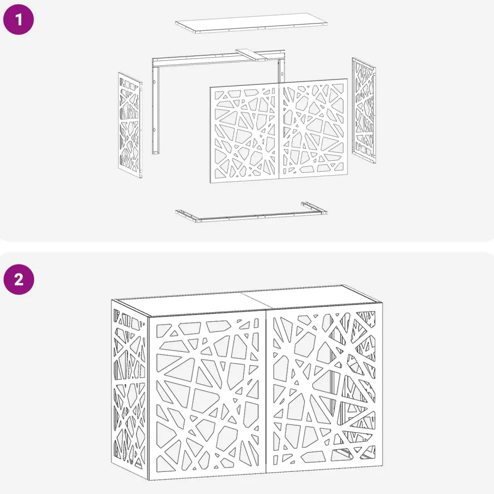 vidaXL Airconditioner hoes zilver 90 x 40 x 60 cm Roestvrij staal