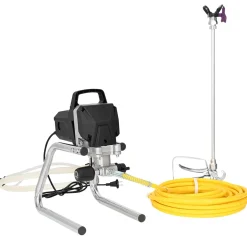 vidaXL Airless Verfspuit 10 m spuitslang 220V 2L/min 227 bar Zwart