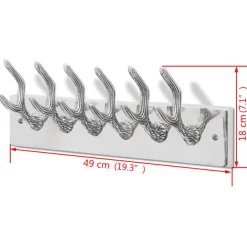 vidaXL Aluminium kapstok zilverkleurig
