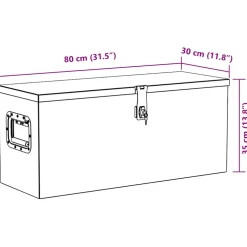 vidaXL Aluminium kist 80x30x35 cm zwart