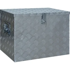 vidaXL Aluminium kist 610x430x455 mm zilverkleurig