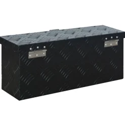 vidaXL Aluminium kist 485x140x200 mm zwart