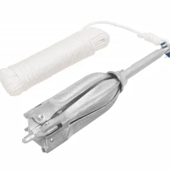 vidaXL Anker met touw inklapbaar 10 kg thermisch verzinkt gietijzer