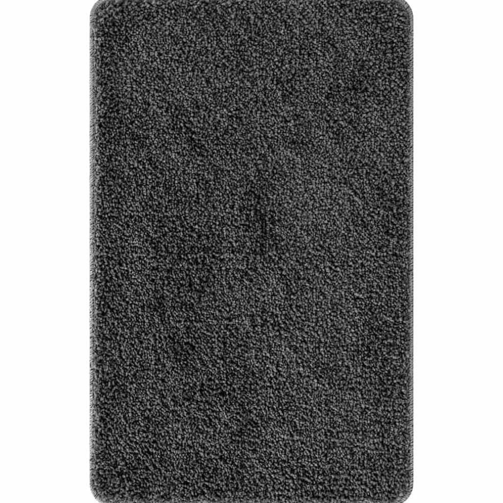 vidaXL Antislip Badmat Donkergrijs 50 x 80 cm PP