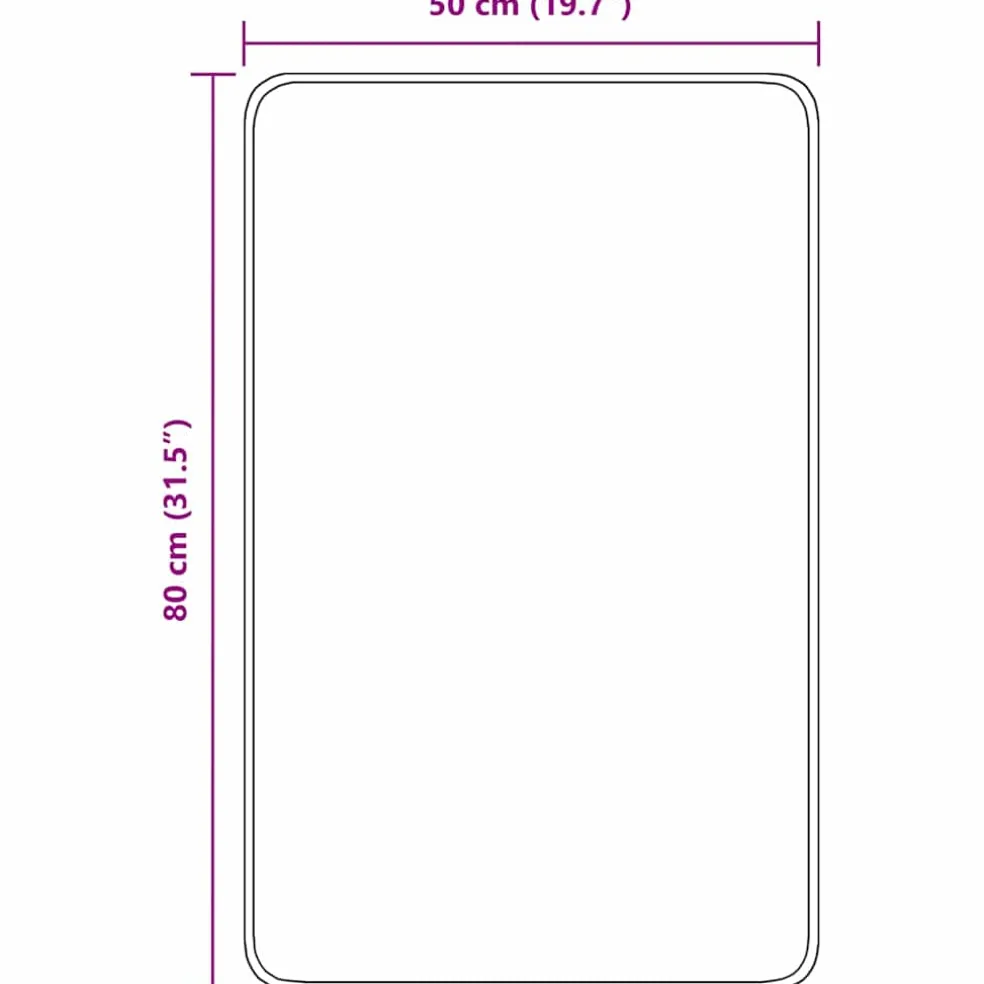 vidaXL Antislip Badmat Donkergrijs 50 x 80 cm PP