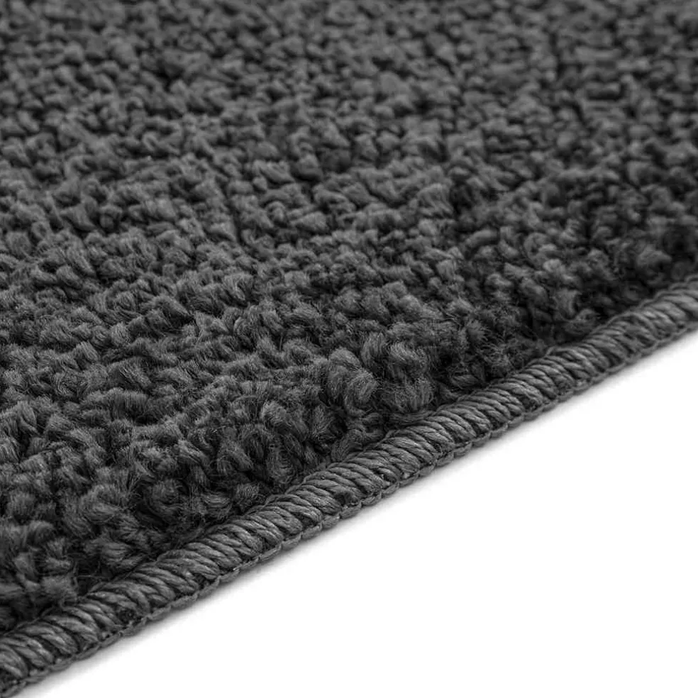 vidaXL Antislip Badmat Donkergrijs 50 x 80 cm PP