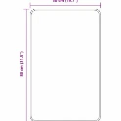 vidaXL Antislip Badmat Grijs 50 x 80 cm PP