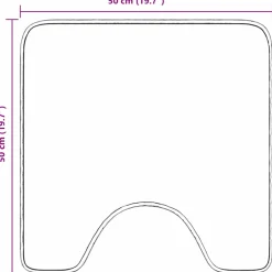 vidaXL Antislip Badmat met Toilet Cut Oranje 50 x 50 cm PP