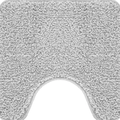 vidaXL Antislip Badmat met Toilet Cut Grijs 50 x 50 cm PP