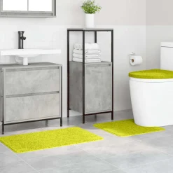 vidaXL Antislip Badmat Set 3 st Groen 50 x 80 cm PP
